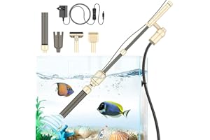 bedee Nettoyage de Gravier pour Aquarium 6 en 1 Kit avec Régulateur de Débit d'eau Réglable pour Changement d'eau et Lavage du Sable Aspirateur Automatique pour Aquarium