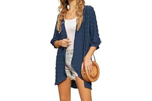 Hotouch Vestidos de Playa para Mujer Camisas Kimono para Mujer Camisas Largos e Informales Cárdigans de Playa Cubre Bikini Suelto para Mujer Ropa de Baño Cover Up S-XXL