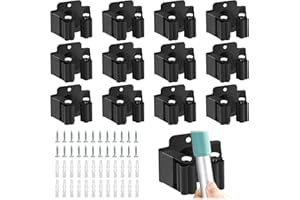 Royouzi Lot de 12 Supports Muraux, Porte-Balais Muraux, Support Mural, Porte-Outils, Porte-Outils pour Accrocher les Outils de Jardin et les Balais pour SerpillèRe, Balai, Pelle, Outils