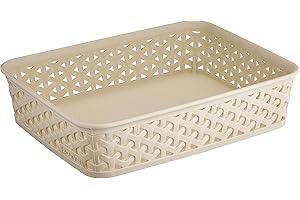 Curver Basket My Style Office A5 rattanowy optyka kremowy, 26 x 20 x 6 cm