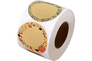 DIGGOOUR Etichette adesive per barattoli da 5 pollici, 500 etichette in carta kraft con 2 disegni di ghirlande di frutta per etichette per barattoli di vetro, bottiglia di marmellata, contenitore per alimenti