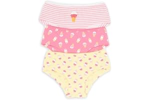 Channo Braguitas niña algodón Estampados. Tejido Suave y Comodo. Pack de 3 Bragas