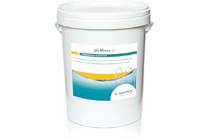 BAYROL pH-Minus 18 kg - Granulés purs pour baisser Un pH trop élevé dans la Piscine - Dissolution Rapide et Totale sans résidus - ph Piscine