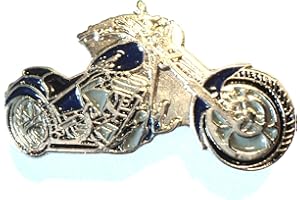 EPROSMIN Dk Blue Custom Chopper Bike Biker Motorcycle Chop Motorbike Metal Rocker Badge