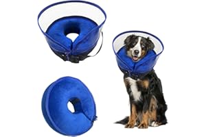 Yoolhamy Collare Gonfiabile Cane, Protettivo Cervicale Collare Elisabettiano Cani 2 in 1 Rimovibile Regolabile Comodo Collare Riparazione Post-Operatoria, Difesa Potenziata Contro Graffi e Morsi (M)