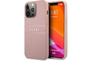 CG MOBILE GUESS GUHCP13XPSASBPI - Funda para iPhone 13 Pro MAX de 6.7 Pulgadas, Color Rosa Saffiano Stripe
