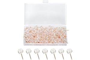 ZHTULCK 100 Stück Reißzwecken & Pinnnadeln, Transparente Heftzwecken, Reißnägel Reiszwecknadeln, Pinnwandnadeln, Reißzwecken Weiß, Extrem Stabil und Wiederverwendbar,Ideal für Büro und Heimgebrauch