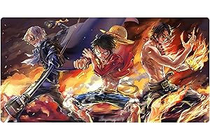 I3C Anime Tapis de Souris One Piece Luffy Roronoa Zoro Nami Tapis de Souris Ordinateur Portable PC Base en Caoutchouc antidérapant Cousu Planche de Jeu Extension Bureau