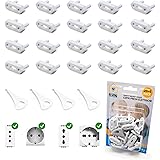 Homy Kit 20 Copriprese di Sicurezza Corrente Elettrica per Bambini Copri Presa Elettriche Italiane Universali Shuko Set Neona