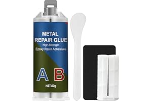 KINTSUKUROI 80g Metal Glue Extra Strong, Liquid Metal Adhesive Repair Heat-Resistant & Waterproof, for Repair Stainless Steel, Wood, Ceramics Surfaces the Gaps and Cracks