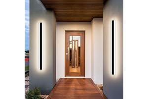 Mikeru 120CM Modern Rectangular Outdoor Wall Light, 3000k -Warm White 35W Wall Mounted Simple Long Acrylic Wall Light Led Garden Wall Lights for Hallway, Garden, Balcony, Living Room