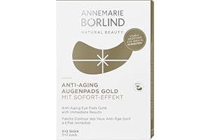 ‎ANNEMARIE BÖRLIND ANNEMARIE BÖRLIND ANTI-AGING AUGENPADS GOLD mit Sofort-Effekt (5 x 2 Stk.) - Gegen Fältchen & Linien, Mit 4 Hyaluronsäuren, Glättend & Straffend, Für Strahlende Augen, Vegan