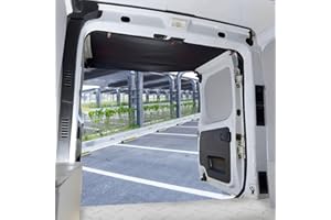 TUAKIMCE Rear Barn Door Awning Cover, Heavy Duty Thickened 600D Oxford Fabric Waterproof Sun Shade Protection, PVC Coating Drive Away Awning for T5 T5.1 T6