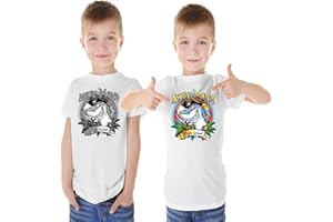 PASSAPAROLA, T-Shirt Solar Bambino Che Cambia Colore al Sole, Maglietta Bimbo Girocollo Manica Corta, 100% Cotone, 150gr/m2