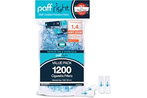 Paffright 1200 Cigarette Filter Munstycke, Cigarettfilter, Anti-Tjära Filter för Cigarett, Anti Tjära Filter, Plast Cigarettf