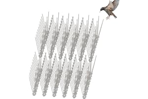YODEN Taubenabwehr, 3m Taubenabwehr Spikes, Vogelabwehr Spikes für einfachste Montage an Balkon, Dach, Fenster, Vogelschreck, Taubenspike Taubenschutz(12 Stück)