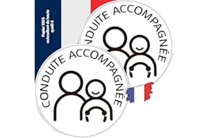 CAREMORE Auto-Collants Conduite Accompagnée (Lot de 2) - Adhésif Renforcé 15cm - Auto-Adhésifs Haute Adhérence pour Voiture/Pare-Brise - Résistants aux Intempéries - Conforme Normes SR