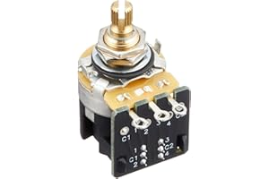 ALLPARTS CTS Potenciómetro 250K A250K Logarítmico Audio Push/Pull Eje Corto Vástago Estriado 3/8" para Guitarra Eléctrica