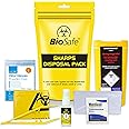 BioSafe 51061 Standard Sharps Disposal Pack, Yellow