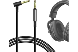GEEKRIA Kabel audio QuickFit kompatybilny z Logitech G Pro, G Pro X, G433, G233, kabel do zestawu słuchawkowego do gier, 3,5 mm, 5-biegunowy, zapasowy przewód Aux (4 stopy / 1,2 m)