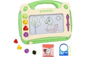 SOSINYA Große magnettafel Maltafel Zaubertafel, 36x24cm Bunt Magnetische Zeichenbrett Lernspielzeug Magnetische maltafel Kinder ab 3 Jahre (A)