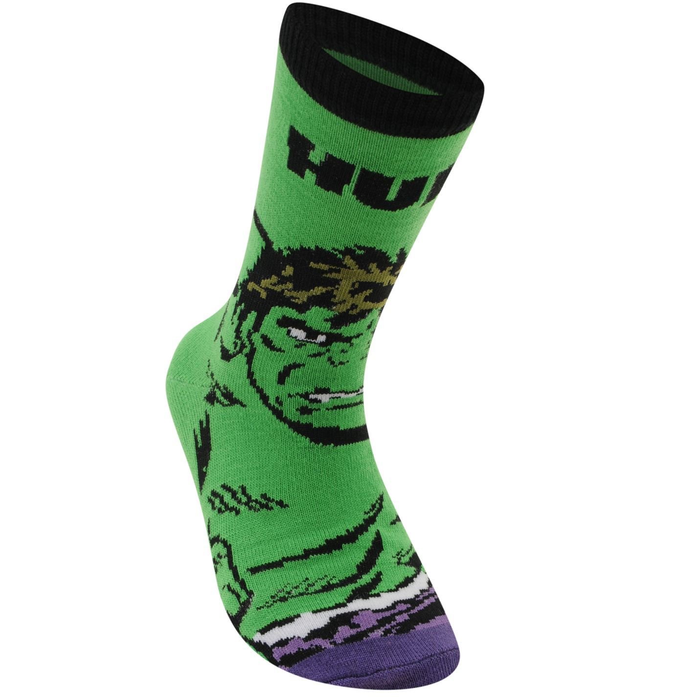 Marvel-Avengers-Crew-Socken-3-Pack-Kinder-RotGrnBlau-Charakter-Socke