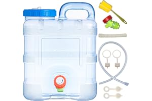 Sparkstarses 5-22L bidon Eau avec Robinet, jerrican Alimentaire de Camping, réservoir d'eau en Plastique pour Cuisine, Camping-Car, Van, Camion, Camping, école, hôpital, extérieur