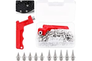 Mardatt 121 STK. 1/4" und 1/2" Spike Nägel, Ersatz Spikes Leichtathletik mit Spike-Schraubenschlüssel, Silber Track Spikes Pyramid für Rack Schuhe Sportschuhe Joggen Laufen