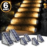 6'lı Solar Basamak Işığı 10 LED G&uuml;neş Enerjili Merdiven Bah&ccedil;e Aydınlatması