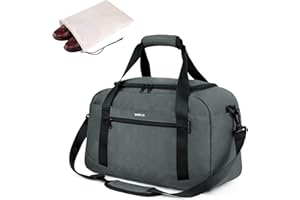 ECOHUB Sac de Voyage 40x20x25 Ryanair Bagage Cabine Sac Cabine Easyjet Avion Ecologique Valise Cabine Valise Bagage Portable Organisateur Weekend Femmes et Hommes Sac Bagages Sport(Gris)