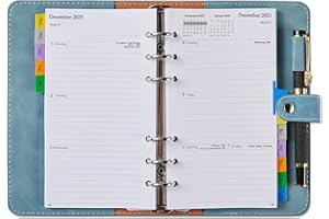 YHH Agenda Settimanale 2025 2026 Piccola Ricaricabile, Diario Scuola con Tag Mensili, Note, Portapenne, Copertina Morbida in Pelle Vegana, Da Agosto 25 a Luglio 26, Agenda Tascabile Planner Organizer