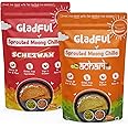 Gladful Combo Chilla Mix - Low GI, Diabetes-Friendly & Gluten-Free - No Maida, Palm Oil & Trans-Fat - Vegan & High-Protein Chilla/Dosa Mix - Achari/Schezwan - Pack of 2 (200g each)