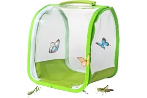 Bandbur bärbar docka-fjäril-insektsbur bärbar nödsituationsset insektsbur dubbelsidig transparent bur dockdockdockor baby fjäril-insektsbur, babybehållare