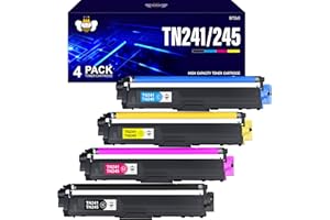 CMYBabee TN241Toner Compatible pour Brother TN242 TN241 TN246 TN245 pour Brother MFC-9332CDW DCP-9022CDW HL-3142CW MFC-9142CDN HL-3152CDW HL-3140CW MFC-9330CDW MFC-9140CDN DCP-9020CDW (4 Emballage