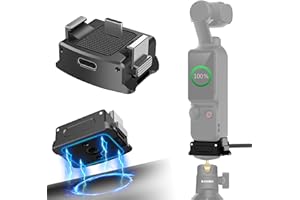 HAFOKO OSMO Pocket 3 Magnetico in Carica Adattatore Base Alluminio Lega Type-C In Carica Dock Desktop Magnetico Base Staffa con 1/4" per Treppiedi compatibile per DJI OSMO Pocket 3 Accessori