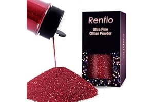 Renfio Poudre De Paillette Ultra Fines En Résine Métallique De 2,11oz 60g, Pour Paillettes Corps, Paillettes Visage, Ongles Nail Art, Maquillage Festival, Décoration – Bordeaux
