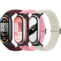 Tiptops Nylon-Armband Für Xiaomi Smart Band 10/9/8 - 2 Stück, Atmungsaktiv, Klettverschluss
