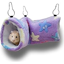 Small Pet Cage Hammock Set,Hanging Tunnel And Bed Hideout Set,Ferret Hanging Guinea
