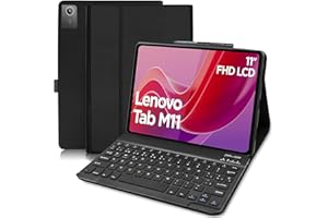COEZFE Funda Teclado para Lenovo Tab M11 2024 11 Pulgadas, Español Ñ Bluetooth Magnético, Smart Funda con Teclado QWERTY para Lenovo Tab M11 Tablet 11" (TB330FU/TB330XU) 2024, Negro