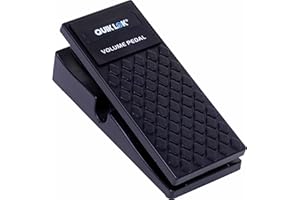 QUIK LOK - VP/26-11 PEDALE VOLUME 1 IN/1 OUT Pedale Volume, 1 Ingresso/1 Uscita Jack 6.3 mm, per Strumenti Musicali, Potenziometro Custom, Base in Metallo, 20 x 8,5 x 6 cm, Colore Nero