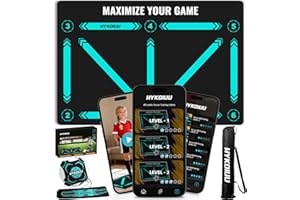 HYKOIUU Alfombra Entrenamiento Futbol con Kick Throw Trainer Didáctico Alfombra Futbol Entrenamiento Profesional – Tapete De Entrenamiento De Pasos, Manta De Campo De Esquinay Tapete De Fútbol