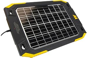 AA 13W Solar Battery Charger, Black and Yellow