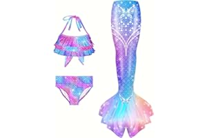 ‎CHNNAMZU 3-Piece Children's Swimsuit for Girls, Swimming Bikini Set, Costume, Cosplay, Beach Swimwear, Swimsuit, Summer, Swimwear, Swimwear