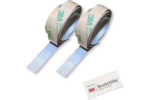 Salzmann Bande réfléchissante - Fabriquée avec matériau réfléchissant 3M - Adhésif Haute visibilité pour Sacs à Dos, bicyclettes, etc.