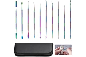 Fippy 10 strumenti per intagliare la cera, in acciaio inox, strumenti per intagliare l'argilla a doppia estremità, per scolpire e intagliare il kit di strumenti fai da te per scolpire