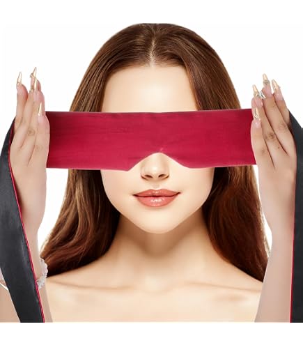 Bandeau Yeux Nuit Sexy Masque Oeil De Sommeil Satin 2 Pièces - Couples Amoureux Confort Total