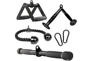 ‎5BILLION FITNESS 5 Billion Trizeps-Kabelzug Nach Unten Drücken Gewicht Maschinenzubehör V-Griff mit Drehung Trizepstrainer Trizeps Stange Kabelzug Fitness Set Aus Stahl