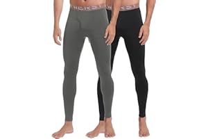 INNERSY Pantalon Thermique Homme Doux sous Vetement Bas Chaud Legging Hiver Base Layer Lot de 2