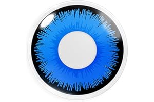 MERALENS Lentillas de color azul Alper 1 par. Cómodas y perfectas para carnaval de Halloween, cosplay de anime, blandas, sin dioptrías, sin graduación