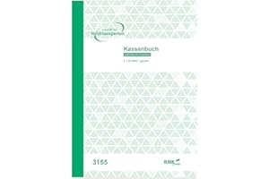 ‎RNKVERLAG RNKVERLAG- Kassenbuch mit Umsatzsteuererfassung, im DIN A4 Format, perforiert, selbstdurchschreibend, Kassenbuch mit 2 x 40 Blatt (1x Weiß, 1x Durchschrift in Gelb), 1 Stück